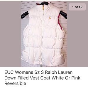 EUC RALPH LAUREN REVERSIBLE PUFFER VEST SIZE SMALL
